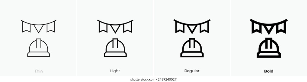 labour day icon. Thin, Light Regular And Bold style design isolated on white background