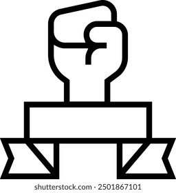 Icono del Día del Trabajo. Diseño de estilo lineal delgado aislado sobre fondo blanco