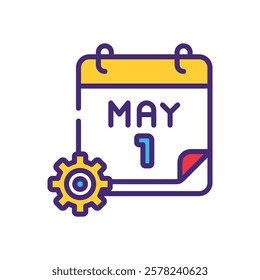 Labour Day icon vector stock illustration