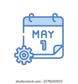 Labour Day icon vector stock illustration