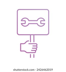 labour day icon with white background vector stock illustration
