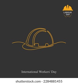 labour day illustration poster design