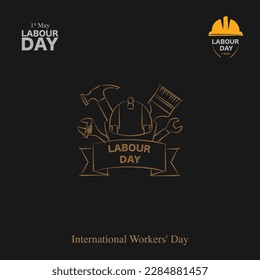 labour day illustration poster design