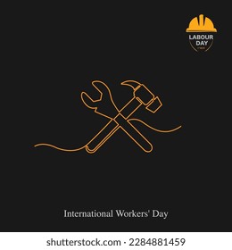 labour day illustration poster design