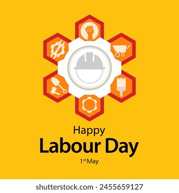 Labour day, also known as workers day is observed every year on May 1st, it is an annual holiday to celebrate the achievements of workers. Vector illustration.