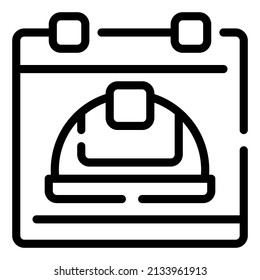 Labour day may day calendar date worker day icon illustration