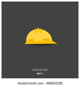 Labour Day May (Flat Hard Hat Vector Illustration)
