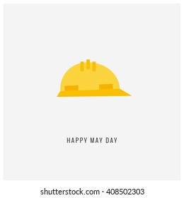 Labour Day May (Flat Hard Hat Vector Illustration)
