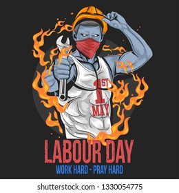 labour day mechanic vector