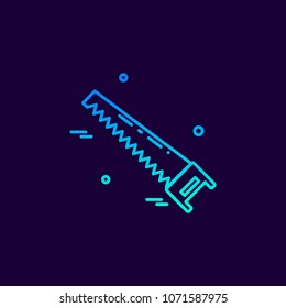 Labour day neon icon with dark background vector 