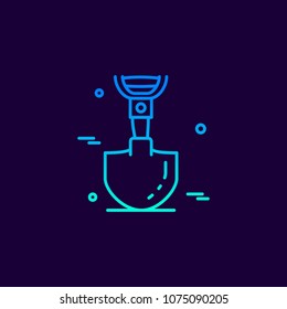 Labour day neon icon with dark background vector 