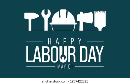 Labour day is observed every year on May 1st, it is an annual holiday to celebrate the achievements of workers. Vector illustration.