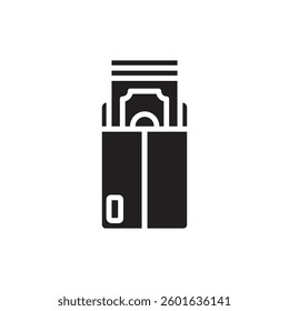Labour Day Payment Filled Icon Vector Illustration