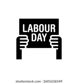 Labour Day Protest Filled Icon Vector Illustration