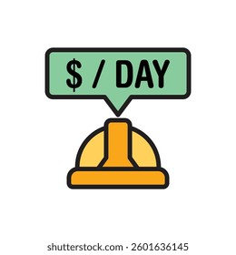 Labour Day Salary Icon Vector Illustration