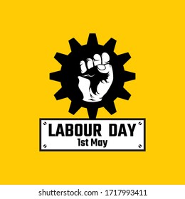 Labour Day simple badge vector design and graphic asset.
