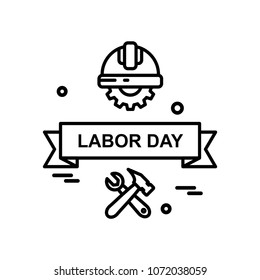 Labour day simple icon with white background vector