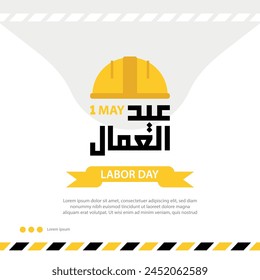 Labour day social media post design or Happy Labour day and 1st may international labour day