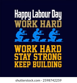Labour day t shirt design illustration
