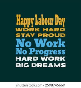 Labour day t shirt design illustration