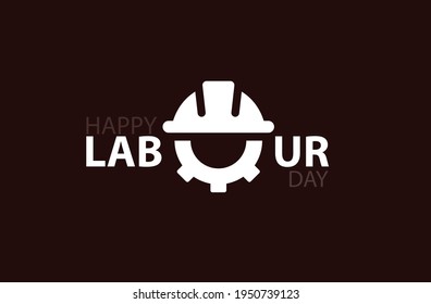 Labour Day typography concept on isolated background. 1st May celebrate on Labour Day is an annual holiday.