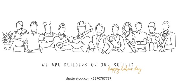 labour day vector art. Group of labours as a builder of nation. Isolated vector art.