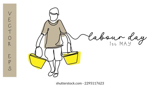 arte vectorial de la jornada laboral. Solidaridad con los trabajadores que construyen la sociedad