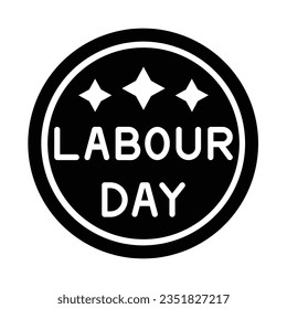 Labour Day Vector Glyph Icon For Personal And Commercial Use.
