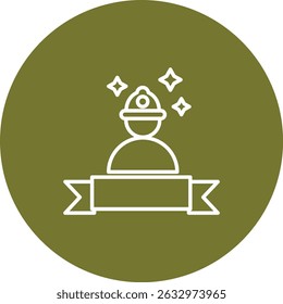 Labour Day Vector Line Circle Icon Design