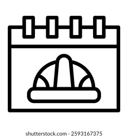 Labour Day Vector Line Icon Design