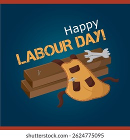 Labour Day woodworker gear. Vector illustration