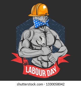 LABOUR DAY WORKER VECTOR