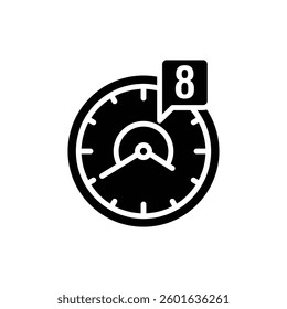 Labour Day Working Hours Filled Icon Vector Illustration