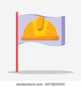 Labour flag icon. Subtable to place on industry, labour, etc.
