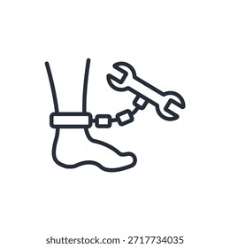 ícone da força de trabalho. vetor.Sinal editável de estilo traço.linear para usar design da Web,ilustração logo.Symbol.