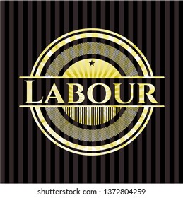 Labour  gold shiny emblem