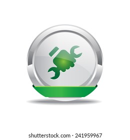 Labour Green Vector Icon Button