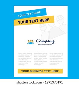 Labour group avatar  Title Page Design for Company profile ,annual report, presentations, leaflet, Brochure Vector Background