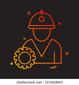Labour icon design vector