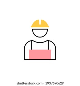 labour icon vector illustration. modern icon colored style. isolated on white background