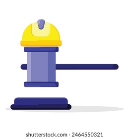 Icono de Derecho laboral. Subtable para colocar en la industria, la construcción, etc.