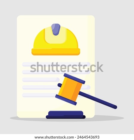 Labour law icon. Subtable to place on industry, construction, etc.