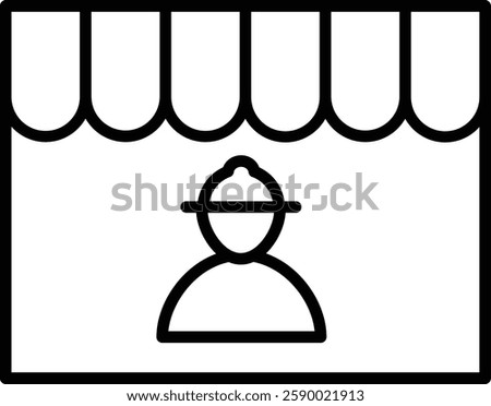 Labour Market Vector Line Icon Design