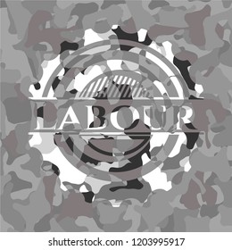 Labour  on grey camo pattern