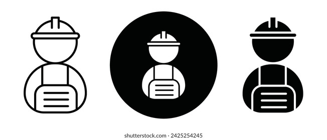 Labour outline icon collection or set. Labour Thin vector line art