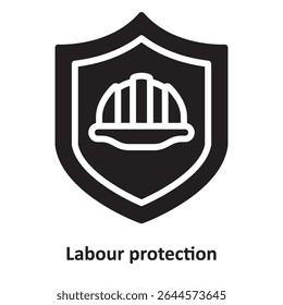 Protección laboral Icono de vector que puede modificar o editar fácilmente
