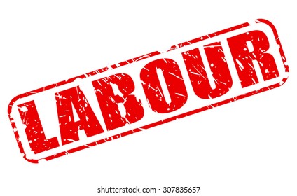 Labour red stamp text on white