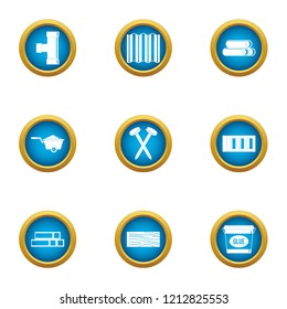 Labour shift icons set. Flat set of 9 labour shift vector icons for web isolated on white background