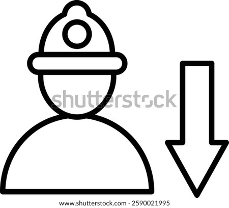 Labour Shortage Vector Line Icon Design