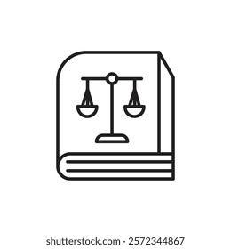 Labour and social law icon Vector flat thin line illustration